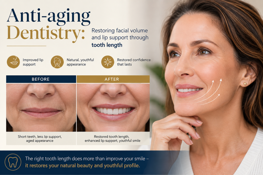 "Anti-aging" dentistry: Restoring facial volume and lip support through tooth lengthchatgpt image aug 7, 2026, 03 19 05 pm