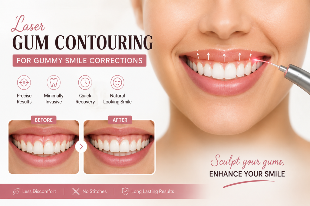 Laser gum contouring for gummy smile correctionschatgpt image aug 7, 2026, 04 00 30 pm