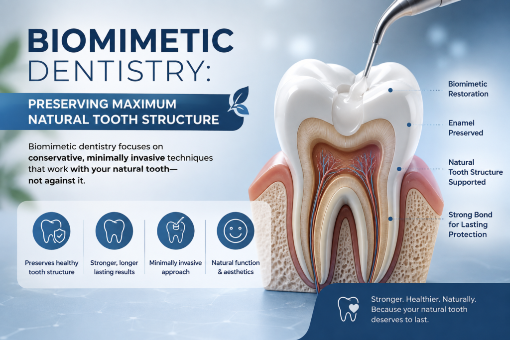 Biomimetic dentistry: Preserving maximum natural tooth structurechatgpt image aug 7, 2026, 05 07 08 pm
