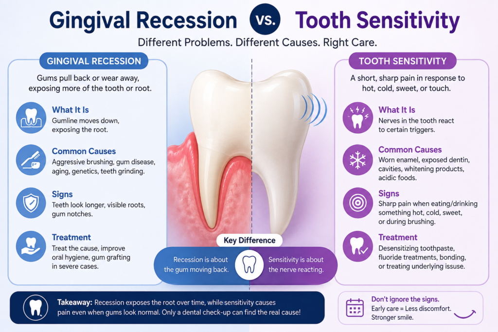 Gingival Recession vs. Tooth Sensitivity Gingival Recession vs. Tooth Sensitivity